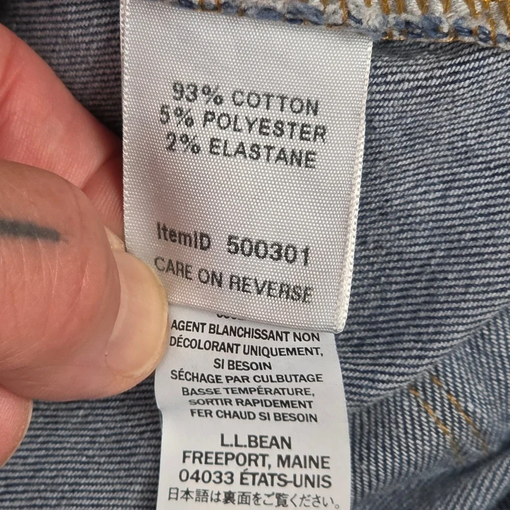 L.L.Bean Classic Fit Straight Leg Jeans Womens 10 Reg Blue Stretch Cotton Denim